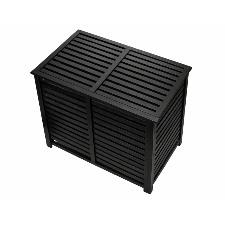 Dwukomorowy kosz na pranie BAMBOO BLACK 60x40x60cm